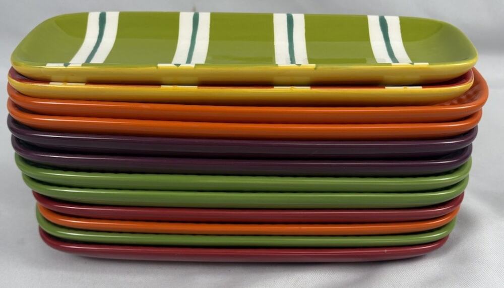 Tag ceramic corn-on-the-cob serving dishes trays